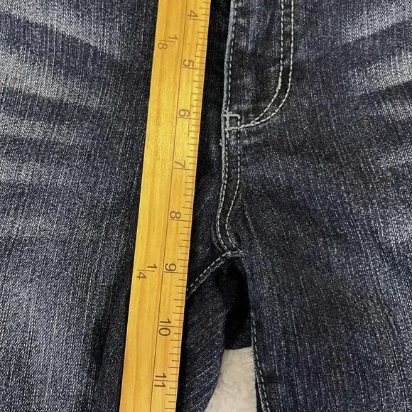 Nine West Jeans Womens 6 Capri Cropped Dark Wash Embellished Stretch Denim Boho - Picture 11 of 11